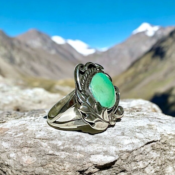 🌺RARE Al Joe Navajo Sterling & Turquoise Ring - Picture 5 of 11